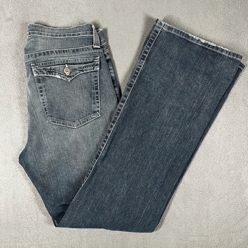 Karen Kane Denim Women's Bootcut Jeans Size 12 Made in USA Stretch Classic Wash